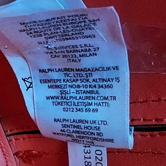 Lauren Ralph Lauren Leather Large Andie Drawstring Bag, Red NWOT - Picture 11 of 16